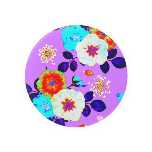 Colorful Rose (Purple) Tin Badge