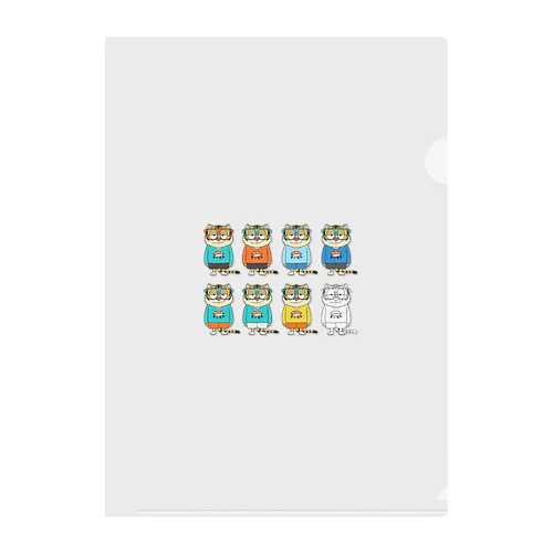 カラフルサーモン虎 Clear File Folder