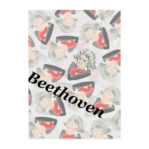 Beethoven（柄） Clear File Folder