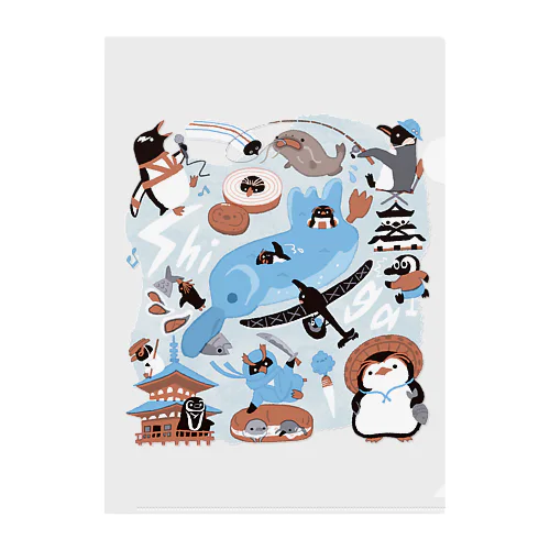 滋賀ペンギン Clear File Folder