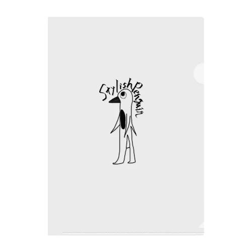 Stylish penguin Clear File Folder