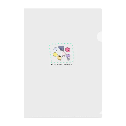 WAKU WAKU ANIMALS Clear File Folder