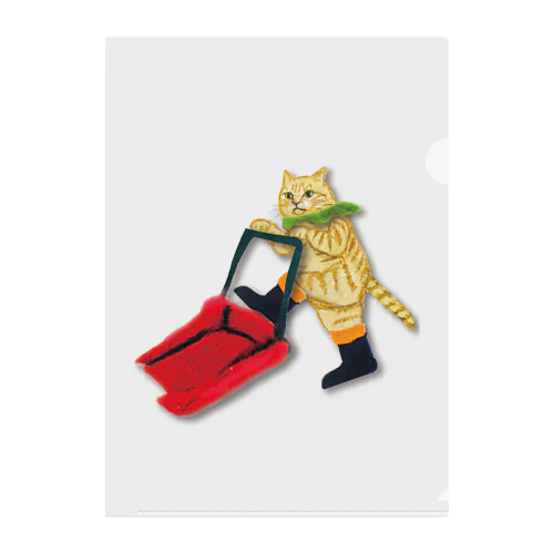 ママさんダンプねこ Clear File Folder