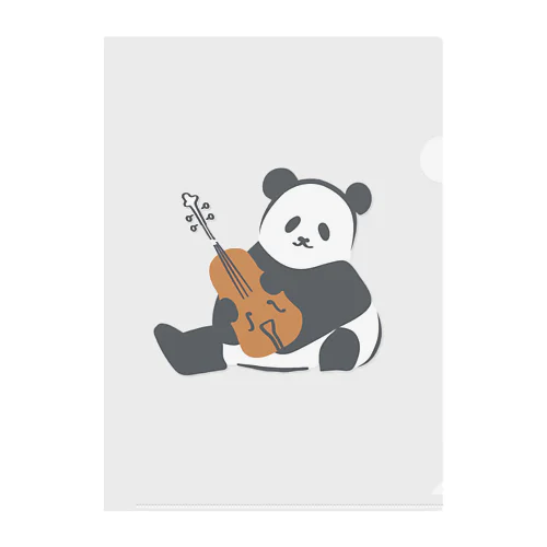パンダくんのバイオリン Clear File Folder
