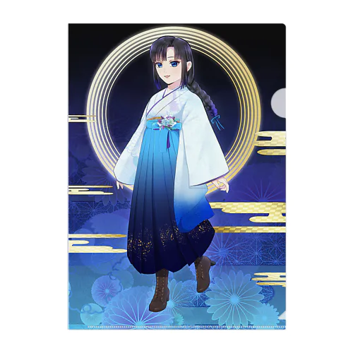 夢咲美月(袴姿)背景付きver. Clear File Folder