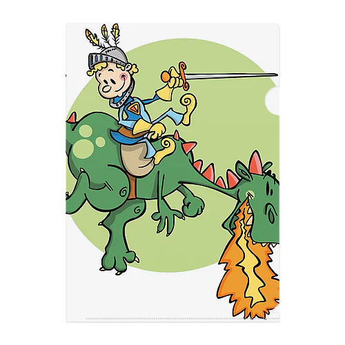 ドラゴン騎士のイラストグッズ Clear File Folder