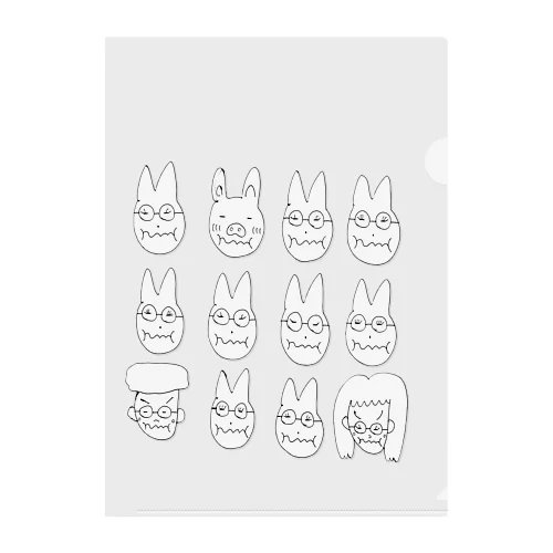 おこってるネコちゃん Clear File Folder