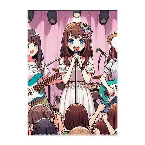 AI美女バンド Clear File Folder