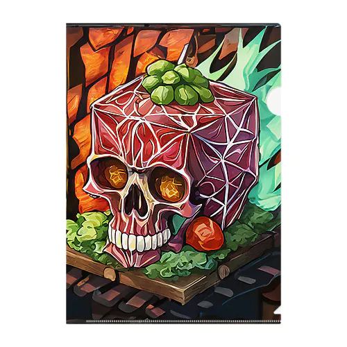 スカル＆ミート Clear File Folder