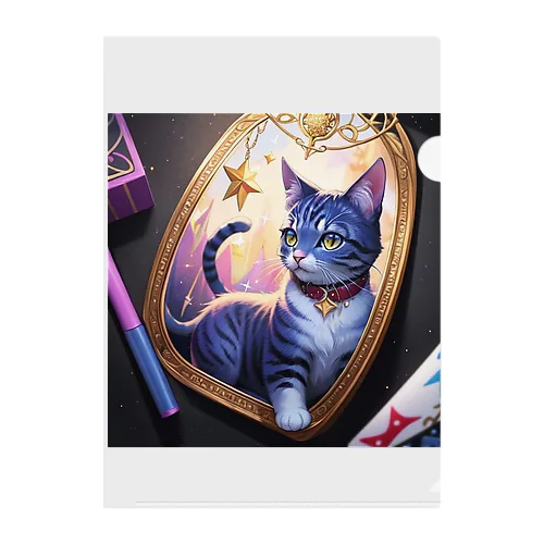 星と猫くん Clear File Folder