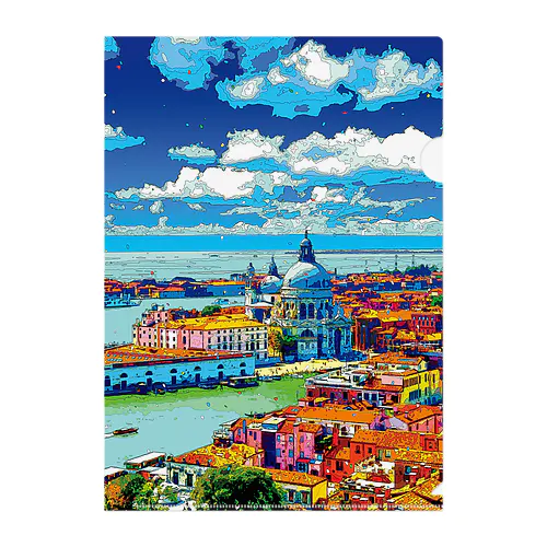 イタリア ヴェネツィアの夏の日 Clear File Folder