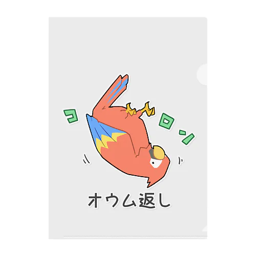 オウム返しをマスターしてご満悦のオウム Clear File Folder