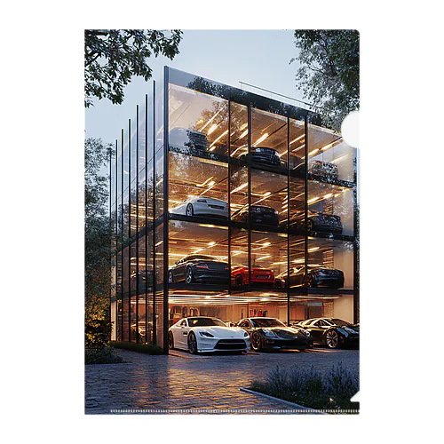 マンション高級車立体駐車場　たかちょん3353 Clear File Folder