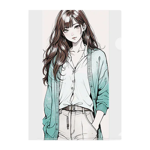 G-penGIRLシリーズ／カーディの午後 Clear File Folder