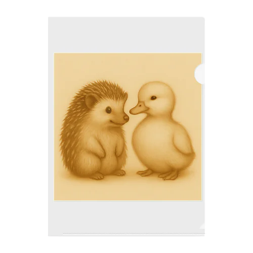 ハリネズミとアヒル05 Clear File Folder