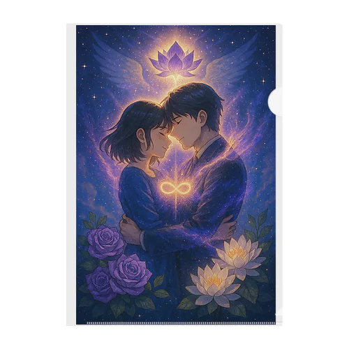 ツインレイ一ヒーリングアートグッズ Clear File Folder