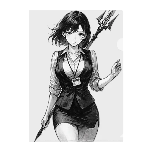 OL×武器（短槍）-墨のしらべ- Clear File Folder