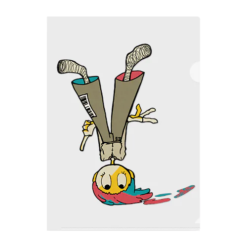 2色ボールペンちゃん Clear File Folder