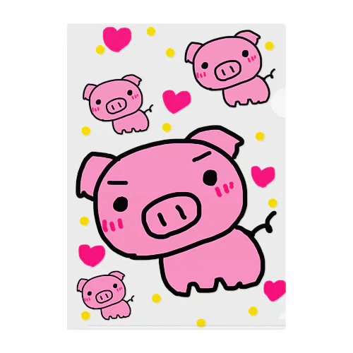 密ブタ Clear File Folder