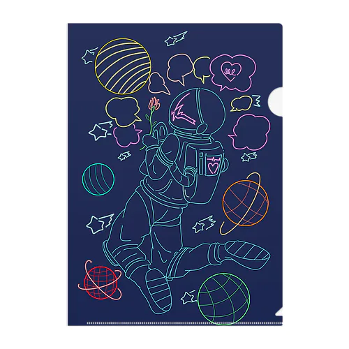 ネオン宇宙 Clear File Folder