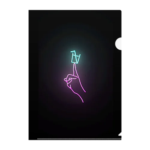 1 glass Clear File Folder