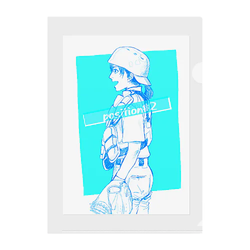 野球女子#2 Clear File Folder
