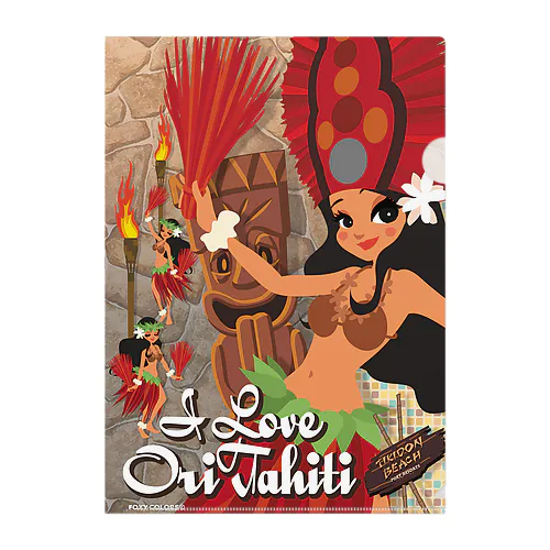 Ori Tahiti タヒチアンダンス Clear File Folder