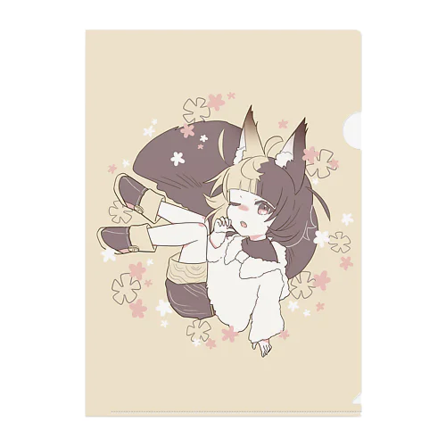 フローラルちたぷ Clear File Folder