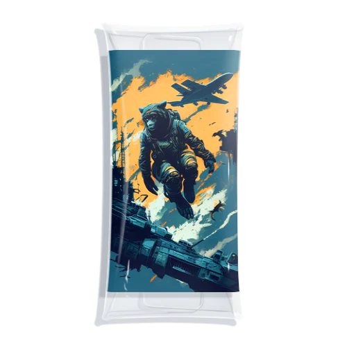 宇宙冒険さるかいな Clear Multipurpose Case