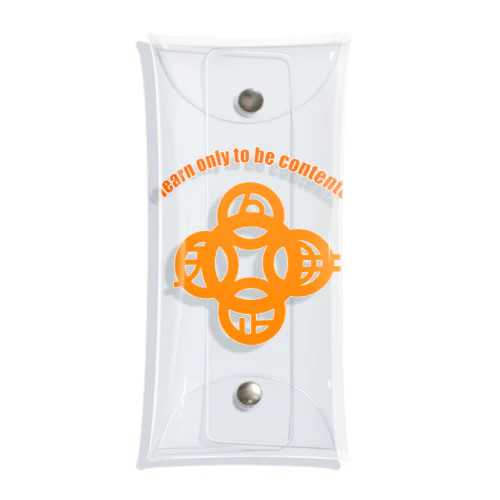 吾唯足知（吾唯足りるを知る。）橙アーチ・橙英語 Clear Multipurpose Case