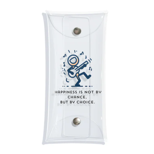 Stick figure singing Clear Multipurpose Case