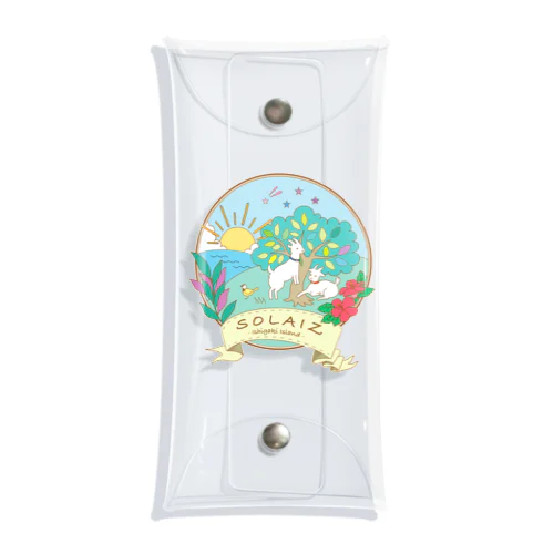 【かわいいヤギのライトとナギ】SOLAIZイラスト Clear Multipurpose Case