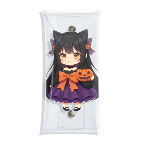 黒髪のハロウィン女の子 Clear Multipurpose Case