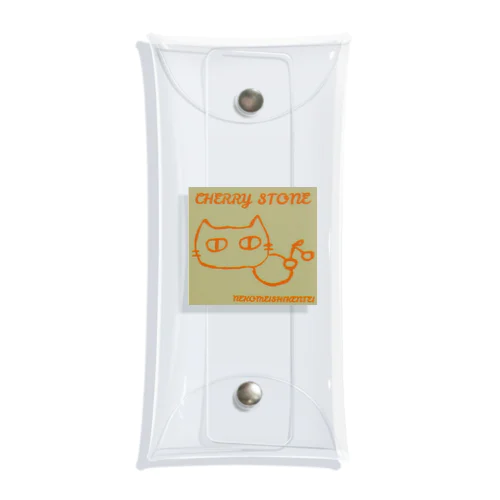 猫　志賀土筆 Clear Multipurpose Case