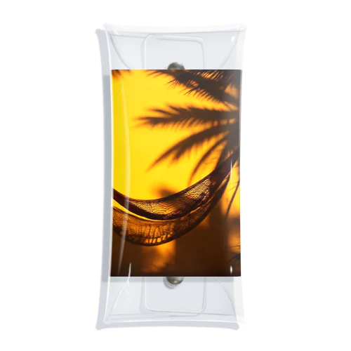 リゾート服に似合う、ハンモックで揺れる影の絵 Clear Multipurpose Case