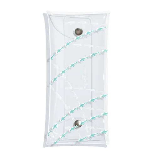 サメの曲線 Turquoise ターコイズ Clear Multipurpose Case