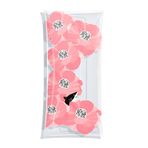 花とサメ Clear Multipurpose Case