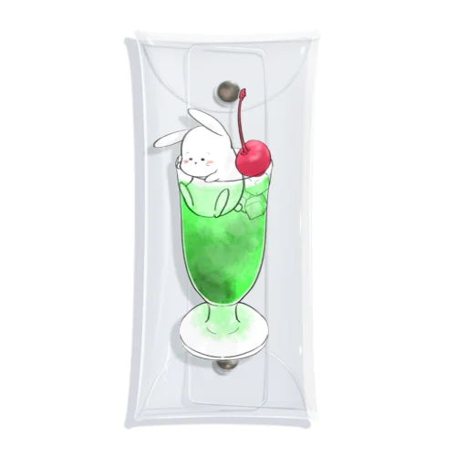 うさぎのクリームソーダ Clear Multipurpose Case