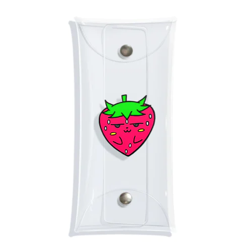 いちごのチーゴくん　ジト目 Clear Multipurpose Case