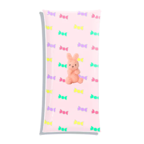 羊毛うさぎCANDY Clear Multipurpose Case