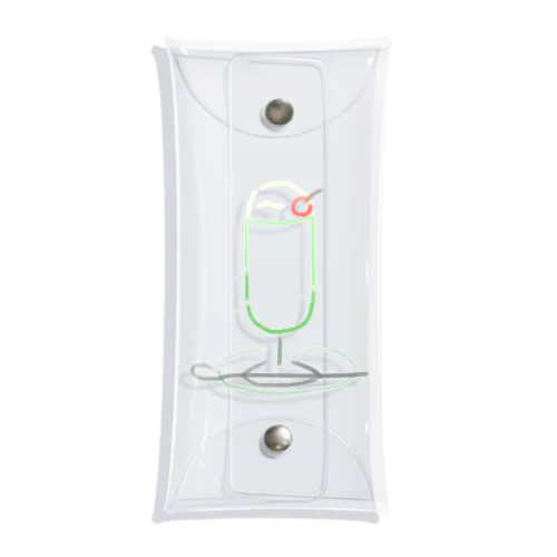 クリームソーダ(もじ) Clear Multipurpose Case