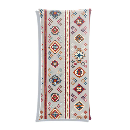 コーカサス絨毯・ストライプ（ホワイト） Clear Multipurpose Case