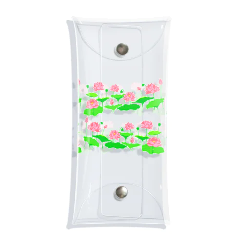 ここが蓮池になるイラスト(小さい柄) Clear Multipurpose Case