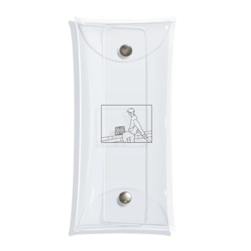 #odekake_black Clear Multipurpose Case