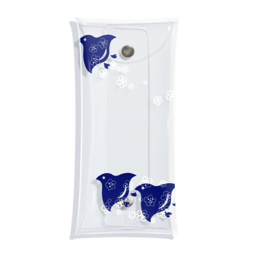 千鳥に梅 Clear Multipurpose Case