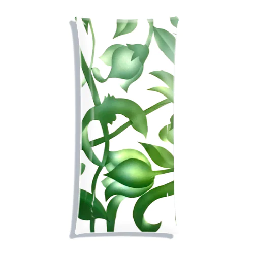 green flowers 緑の花唐草 Clear Multipurpose Case