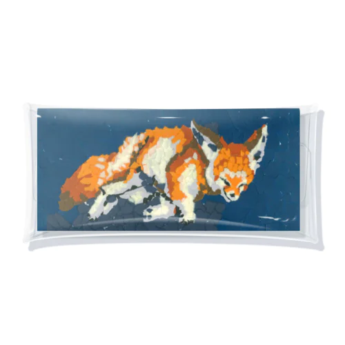 昼寝するフェネック(ちぎり絵) Clear Multipurpose Case