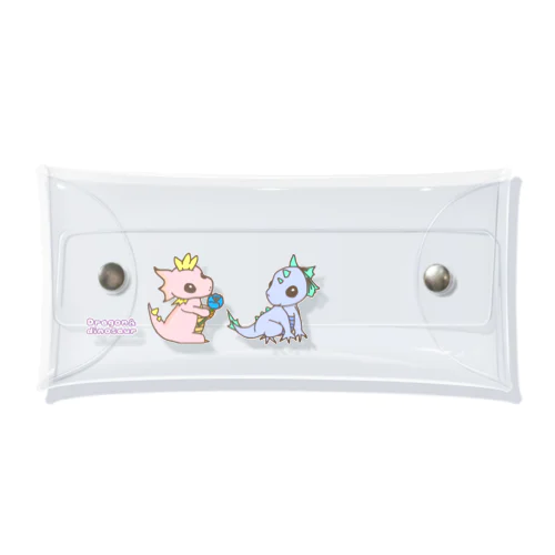 【お姫様ごっこ恐竜&左が気になる恐竜】 Clear Multipurpose Case
