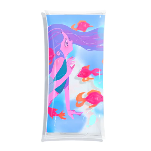 人魚と金魚 Clear Multipurpose Case
