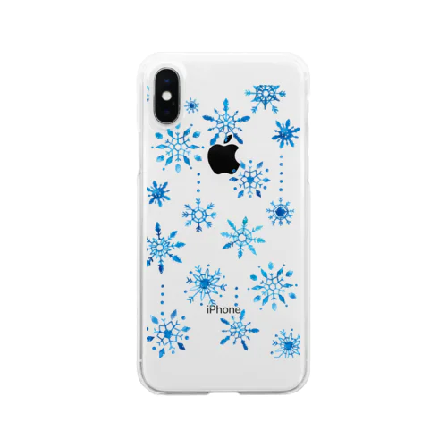 雪の結晶クリアiPhoneケース Clear Smartphone Case